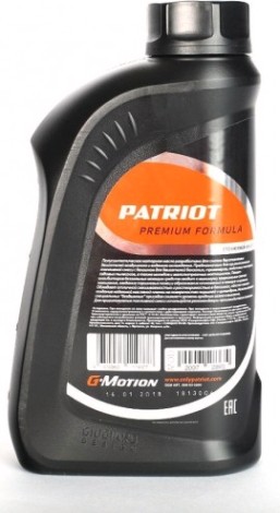 Масло для 2-тактных двигателей PATRIOT G-Motion 2T Euro 1 л полусинтетическое [850030200]