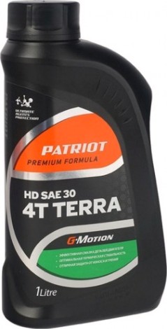 Масло для 4-тактных бензиновых двигателей PATRIOT G-Motion SAE 30 HD 4T TERRA 1 л [850030400]